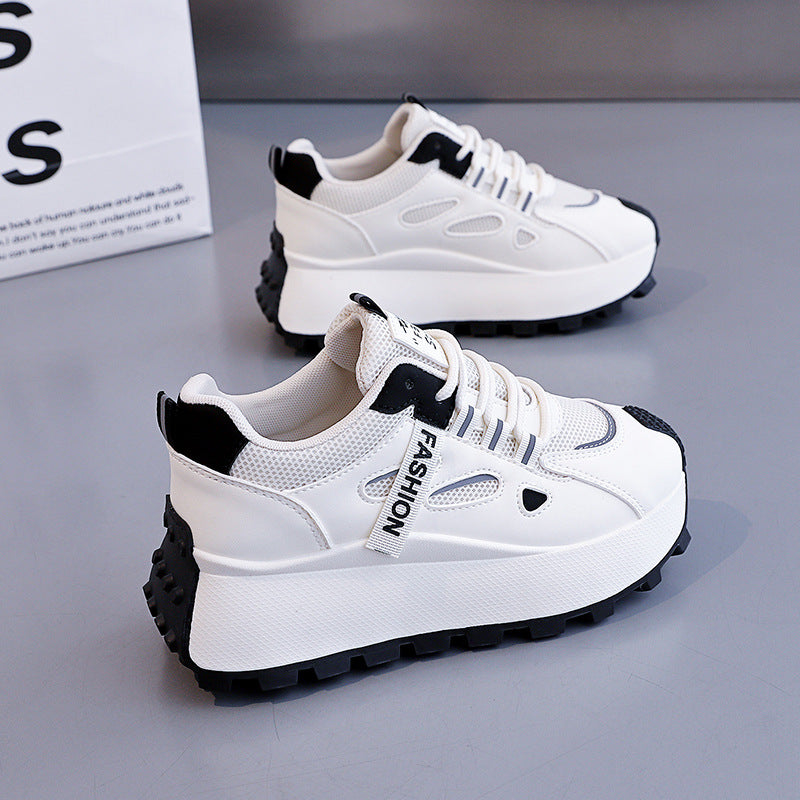 Damen Sneaker Hoch Plateau Atmungsaktives Mesh