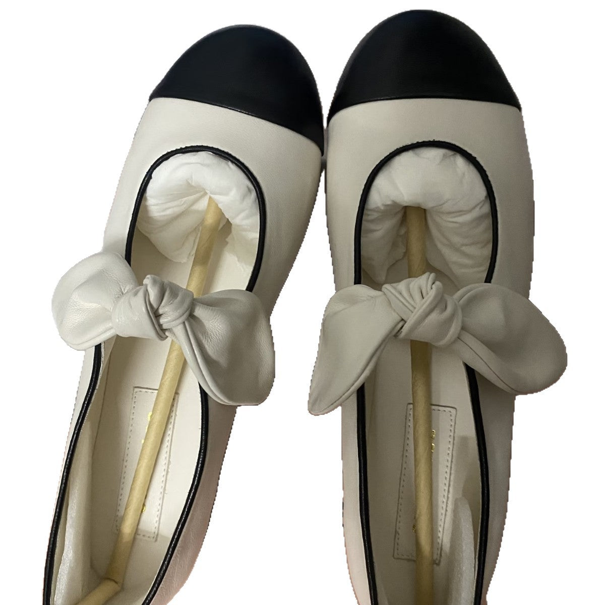 Damen Ballerinas Elegante Schleife Glänzend