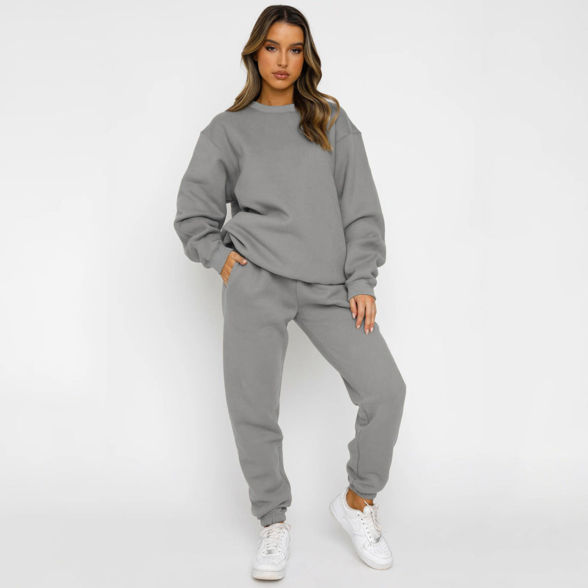 Damen Jogginganzug Sweatshirt Hose Sportlich Bequem
