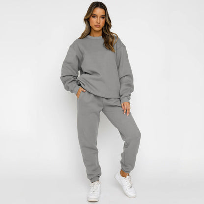 Damen Jogginganzug Sweatshirt Hose Sportlich Bequem