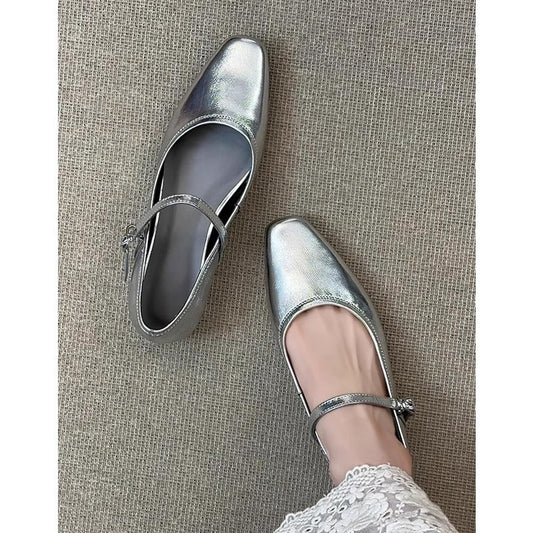 Damen Ballerinas Glitzer Schuhe Elegant Schwarz - Norvielle