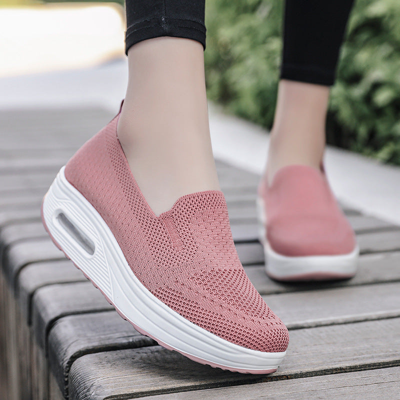 Damen Sneaker Leicht Luftpolsterung Bequem Schwarz - Norvielle