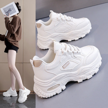 Damen Chunky Sneaker High Heel Schuhe