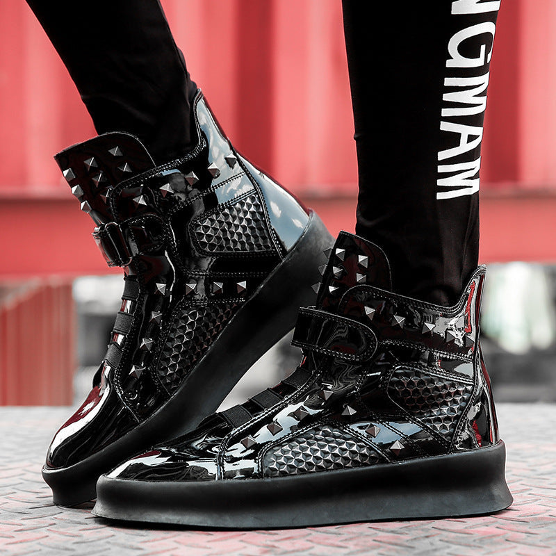 Damen High- Sneaker Netzoptik Rutschfest
