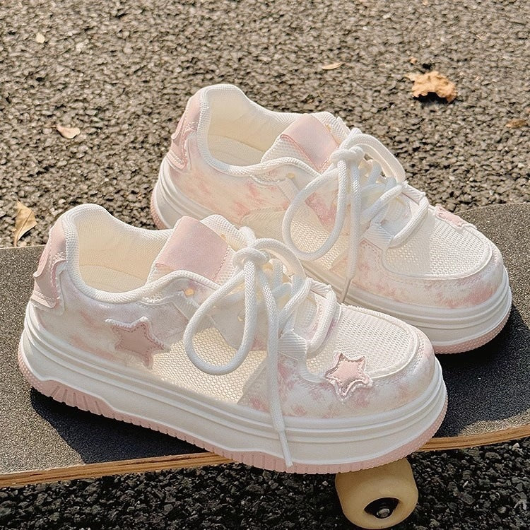 Damen Sneaker Atmungsaktiv Komfortabel Sternenmotive