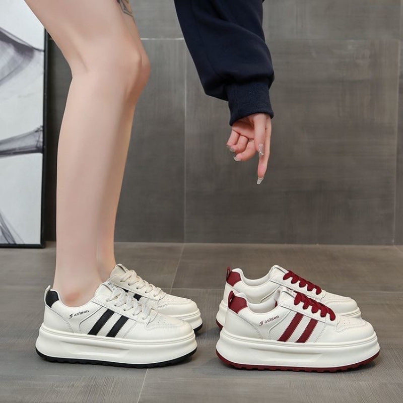 Damen Sneaker Plateau Atmungsaktives Material