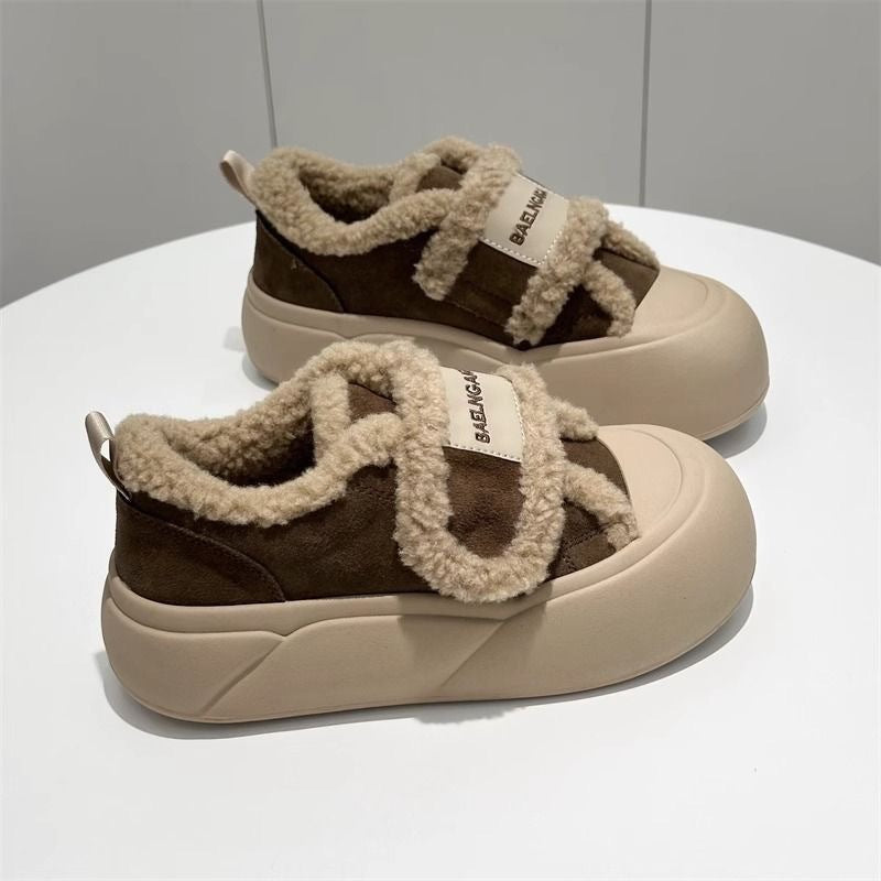 Damen Sneaker Fleecegefüttert Rutschfest Sportlich
