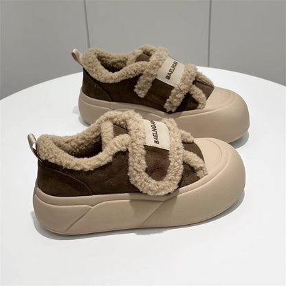 Damen Sneaker Fleecegefüttert Rutschfest Sportlich
