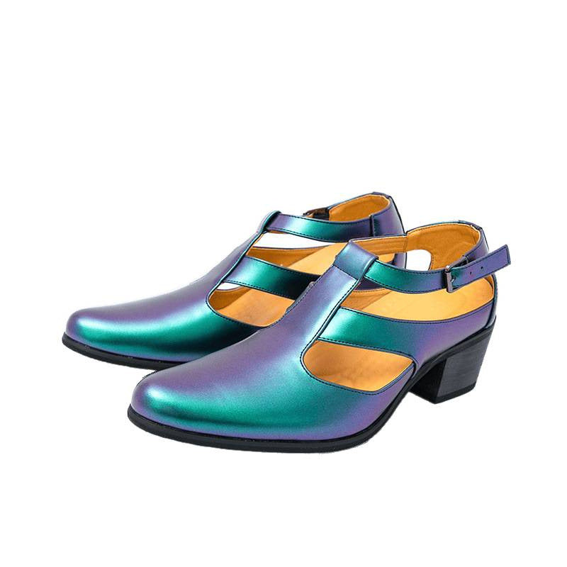 Damen High Heels Metallic Schuhe Riemen Elegant