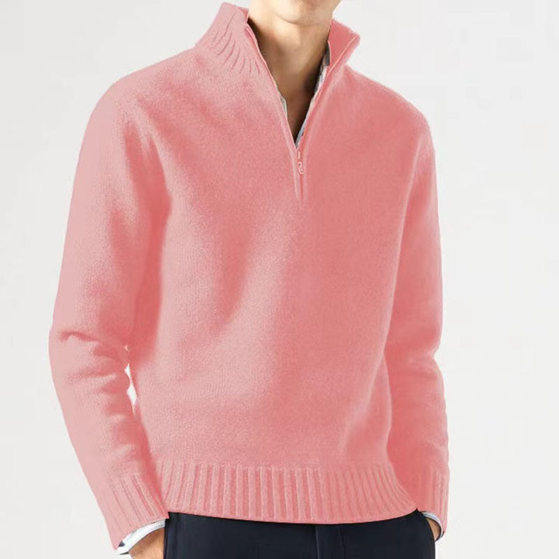 Herren Pullover Halb-Reißverschluss Warm