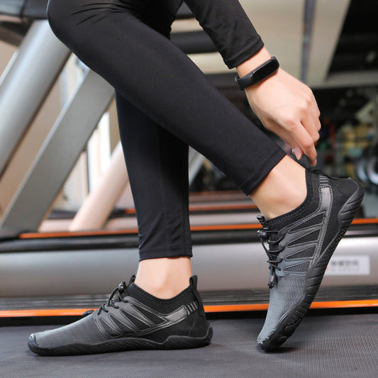 Damen Wasserschuhe Elastisch Rutschfest Schwarz - Norvielle