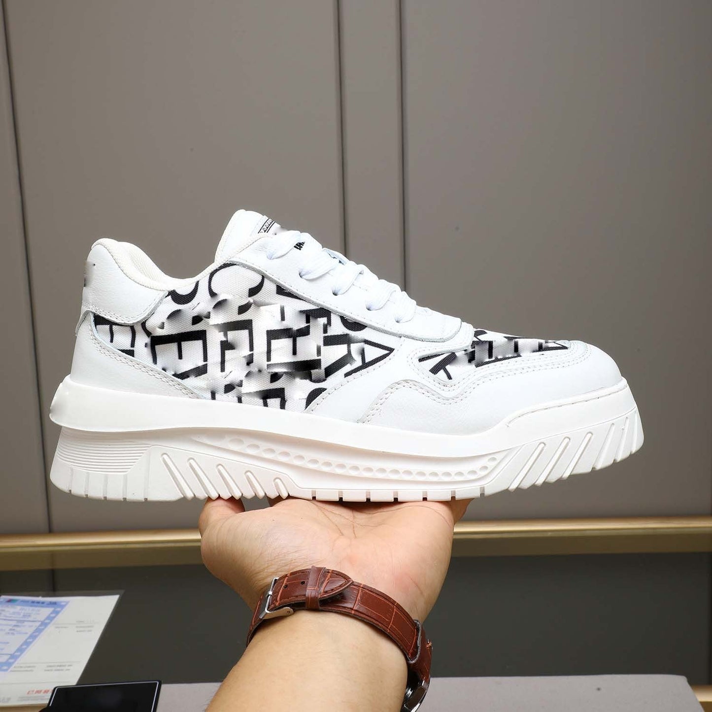 Damen Sneaker Sportlich Druckmuster