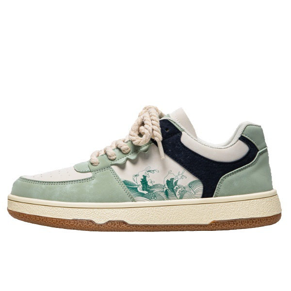 Damen Sneaker Leder Sportlich