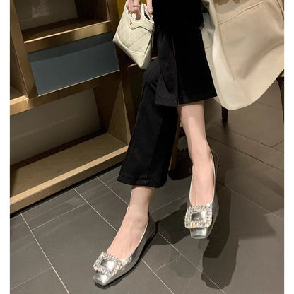 Damen Ballerinas mit Glitzer und Schmuckdetails Elegant