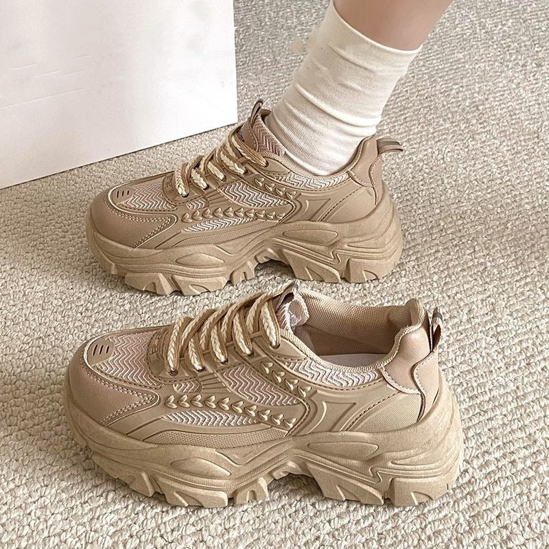 Damen Sneaker Chunky Atmungsaktiv Sportlich