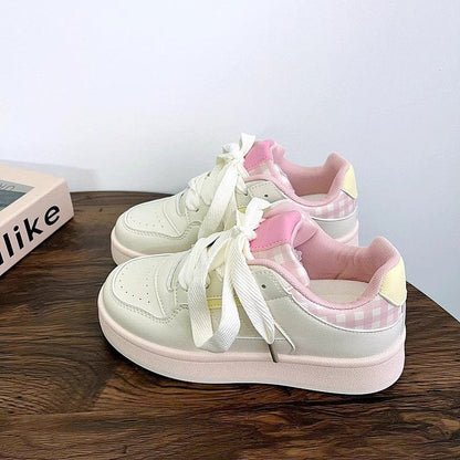 Damen Sneaker Kariert Hochdämpfend - Norvielle