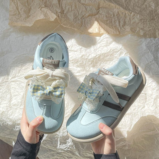 Damen Sneaker Schuhe mit Schleifen Trend Frauen - Norvielle