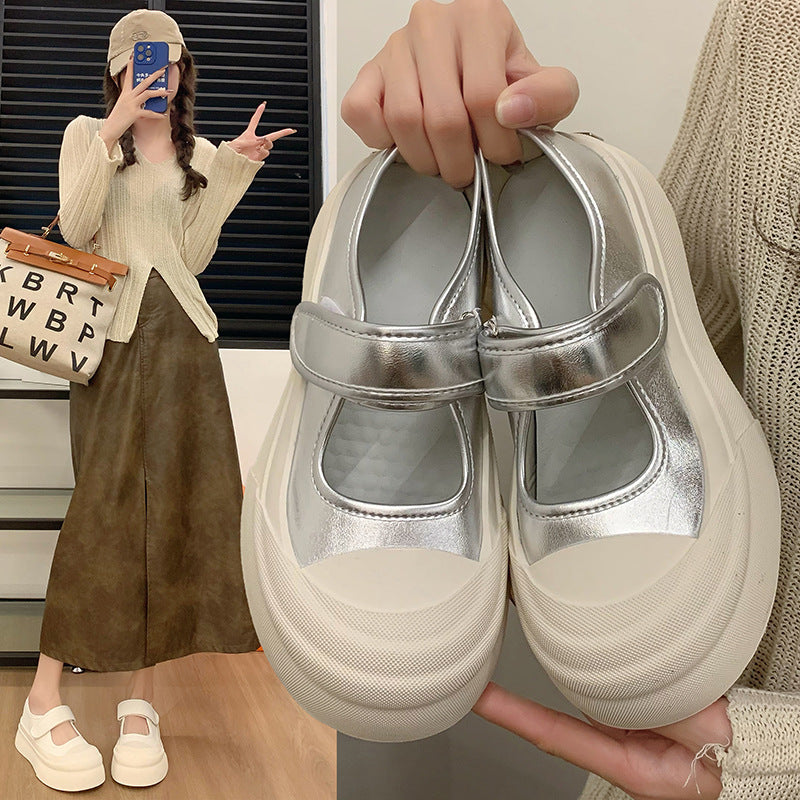 Damen Sneaker Komfortabel Klettverschluss Weite Passform