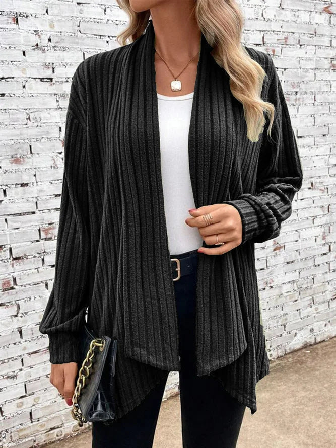 Damen Strickjacke Offener Schnitt Moderner Look