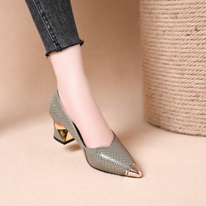 Damen Hochhackige Pumps Geometrischer Absatz Elegant