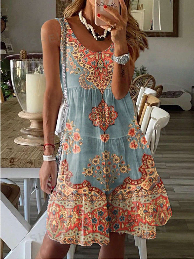 Damen Sommerkleid Verstellbare Träger Leicht