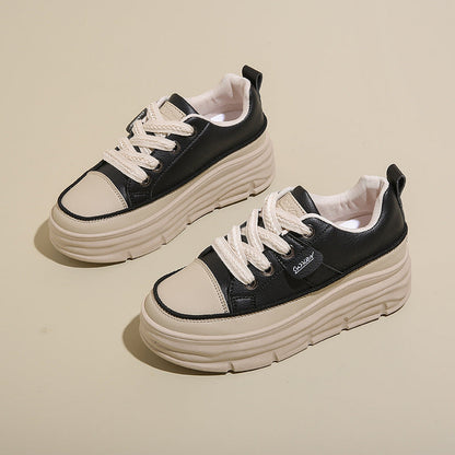 Damen Sneaker Plateau Atmungsaktives Obermaterial Sportlich
