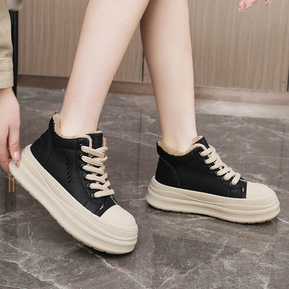 Damen High- Sneaker Warmfleece Rutschfest