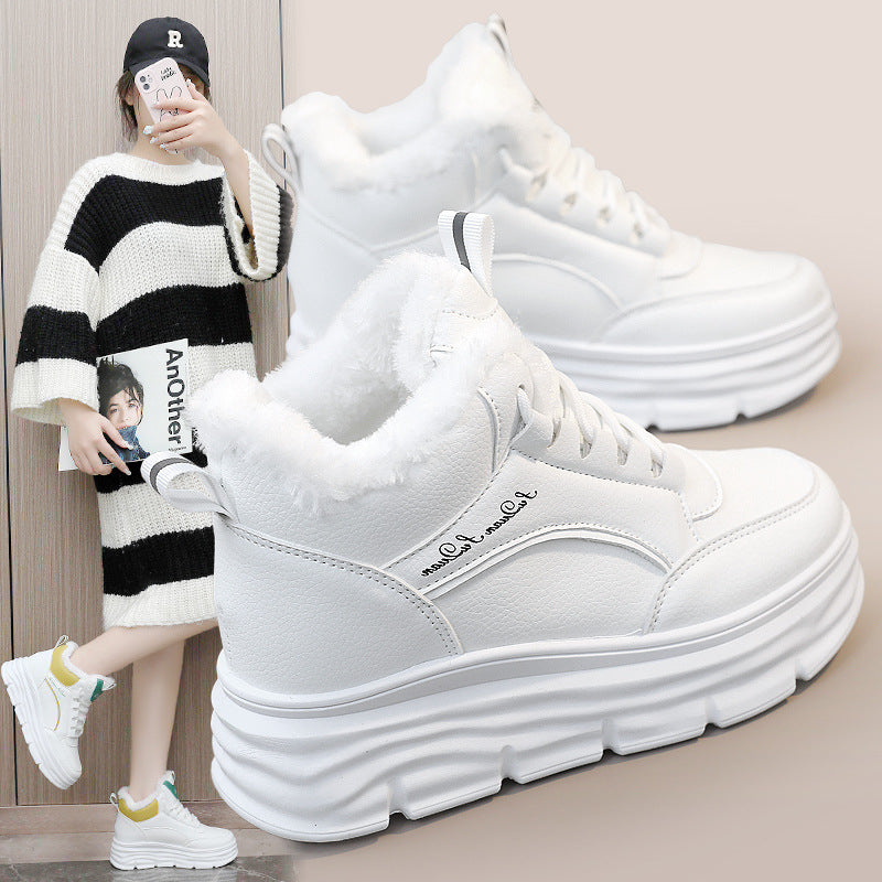 Damen Winter Sneaker Hoch Rutschfest Elastisch