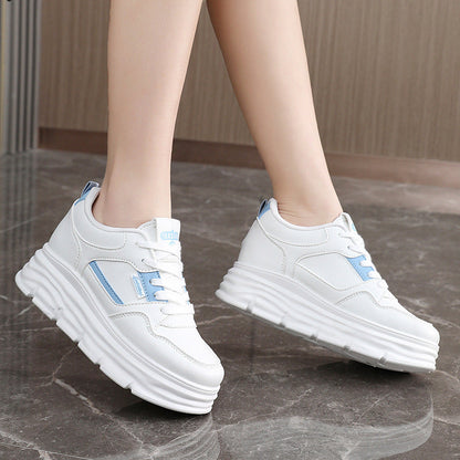Damen Plateau Sneaker Hoch atmungsaktiv mit Dämpfung