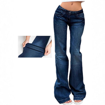 Damen Highwaist Jeans Stretch Bequem Flared
