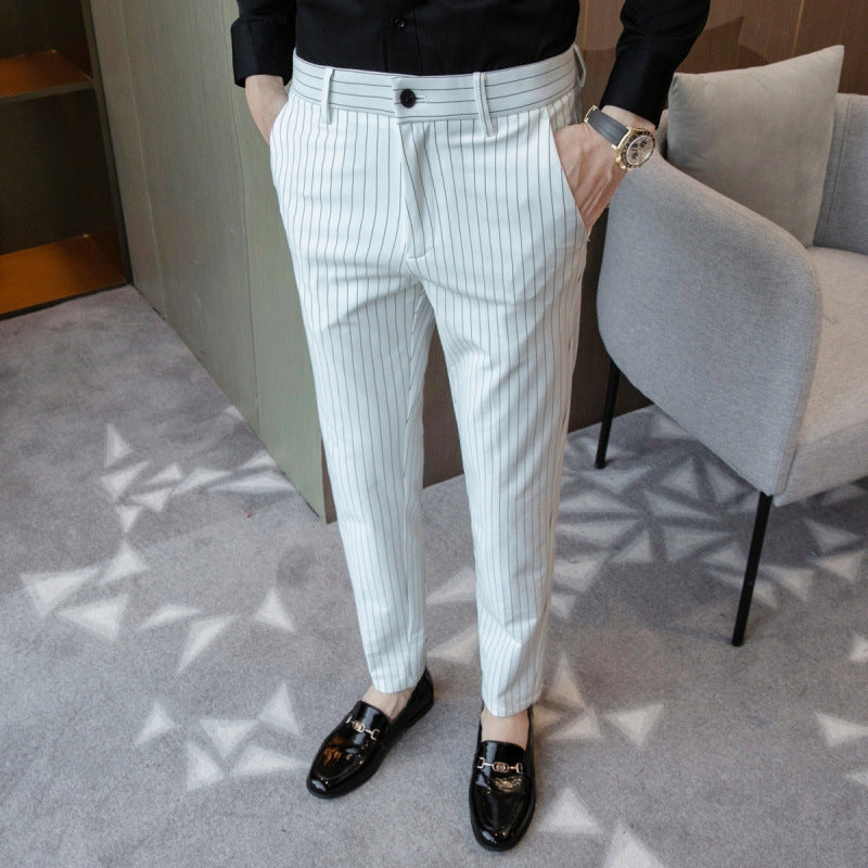Herren Anzughose Nadelstreifen Elegant