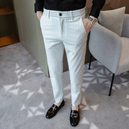 Herren Anzughose Nadelstreifen Elegant