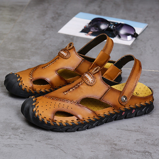 Damen Ledersandalen Elastisch Komfort Sohle