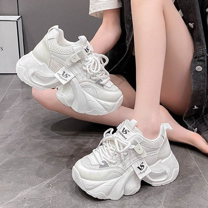 Damen Sneaker Chunky Atmungsaktives Mesh Trendy Sport