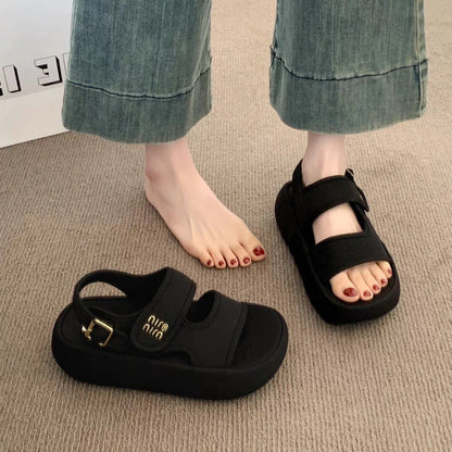 Damen Sandalen Bequem Verstellbar Gepolstert Sommer
