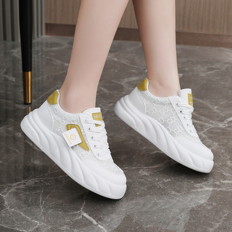 Damen Sneaker Chunky Strukturierte Oberfläche Modisch