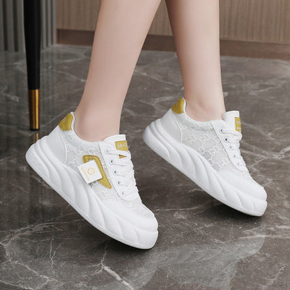 Damen Sneaker Chunky Strukturierte Oberfläche Modisch