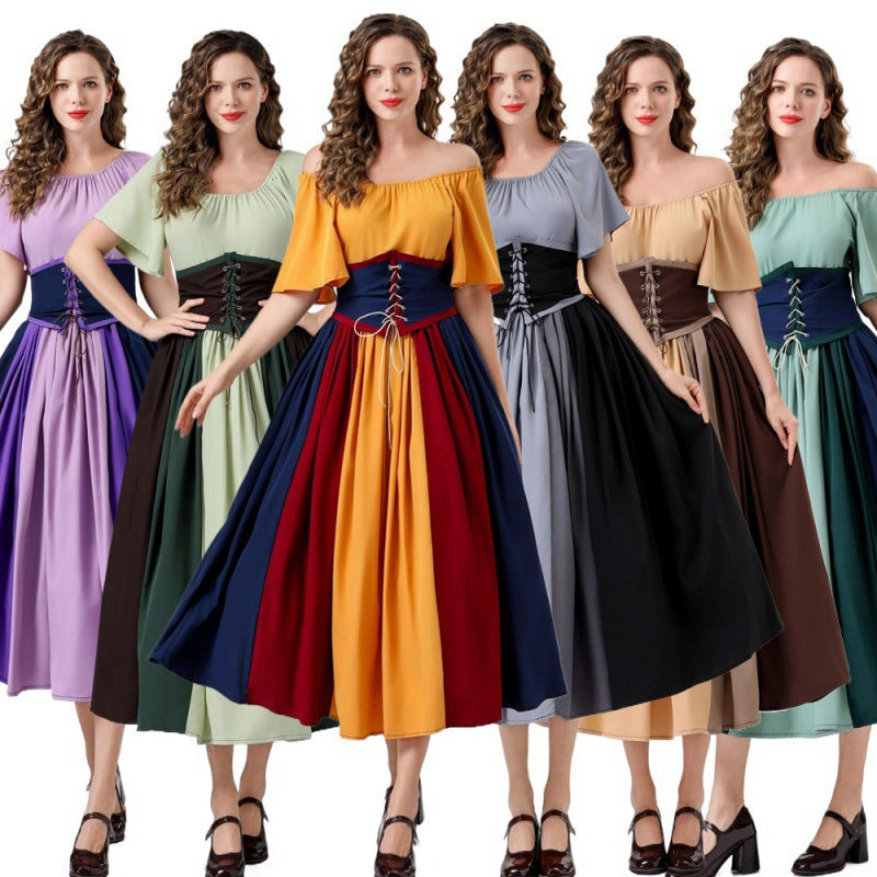 Damen Maxikleid Elegant Tailliert Mit Langen Ärmeln - Norvielle