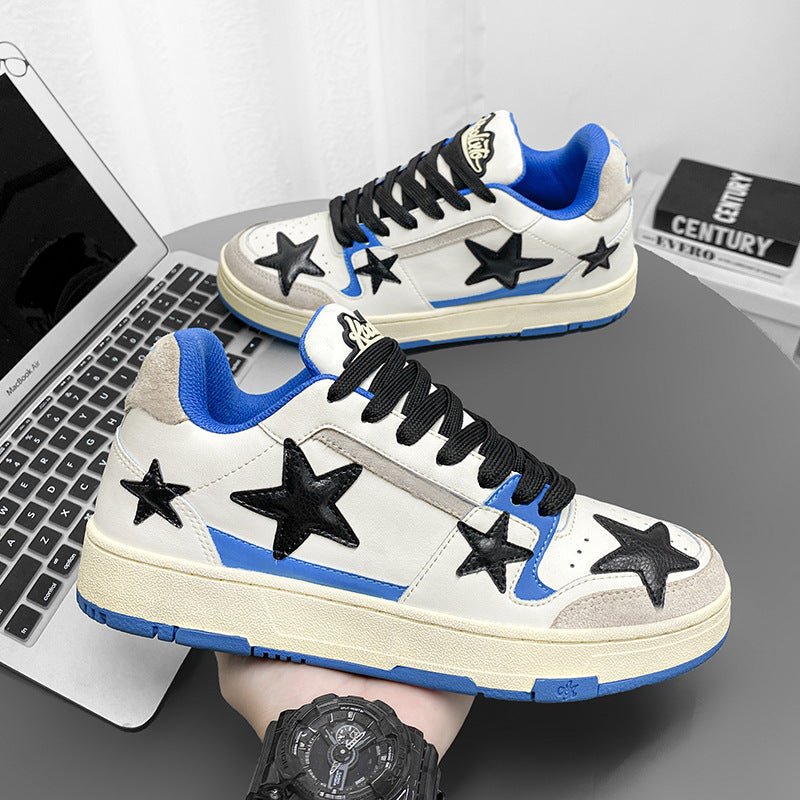 Damen Sneaker Weiche Laufsohle Sternen-Design
