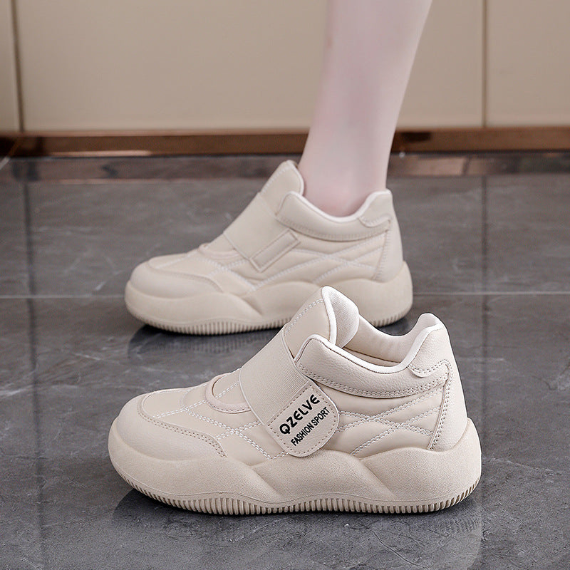 Damen Sneaker Elastisch Sportlich Schwarz - Norvielle