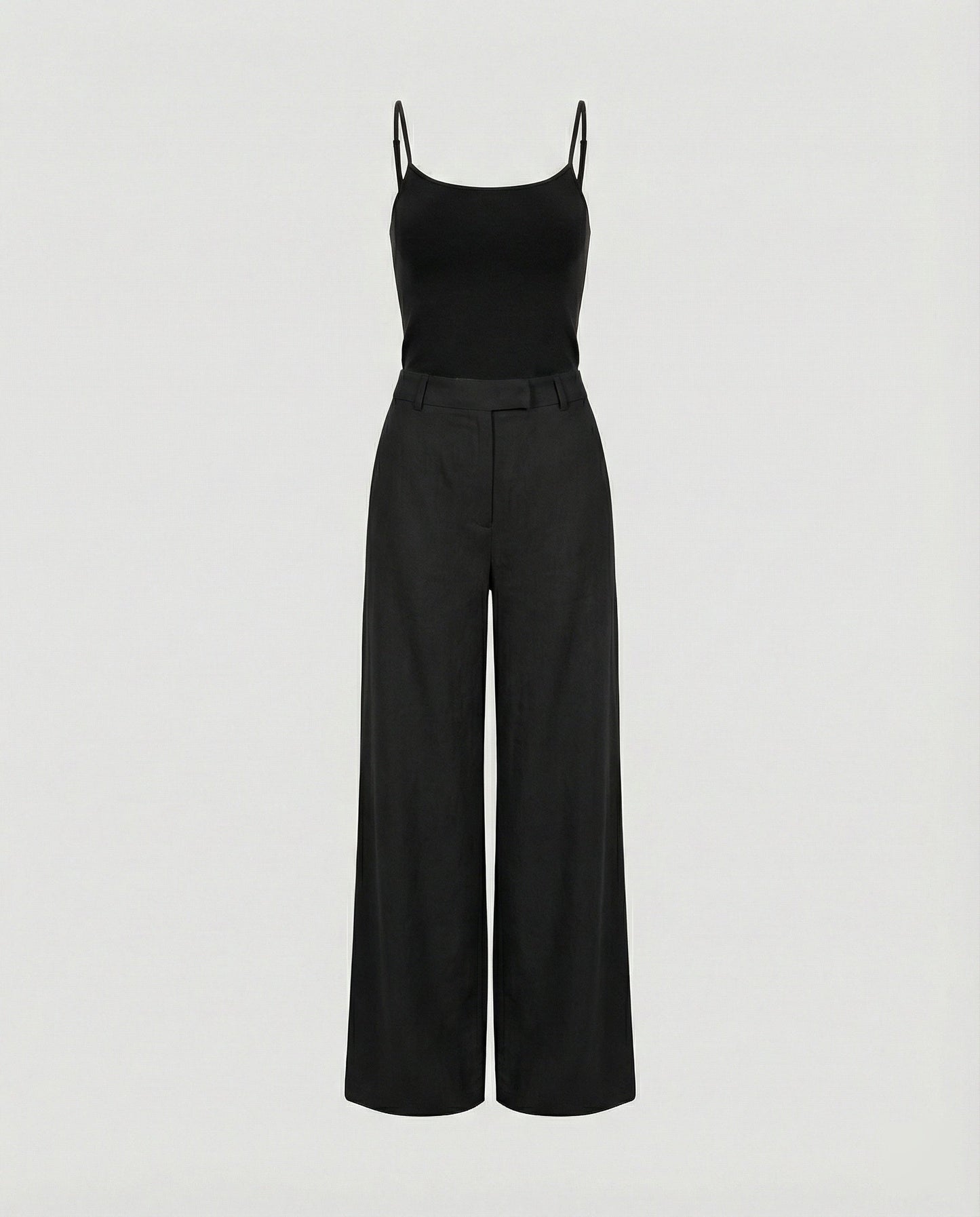 Damen Leinenhose Leicht Plissiert Weitbein Sommer
