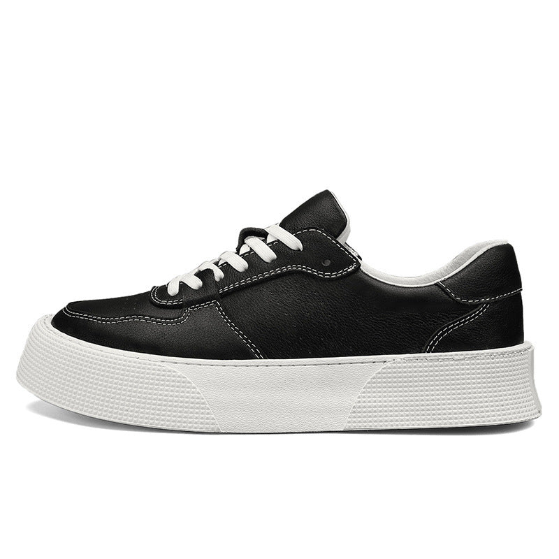 Damen Sneaker Leder Plattformsohle