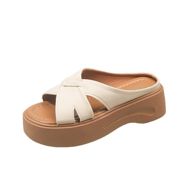 Damen Plateau-Sandalen Bequem Knotendesign