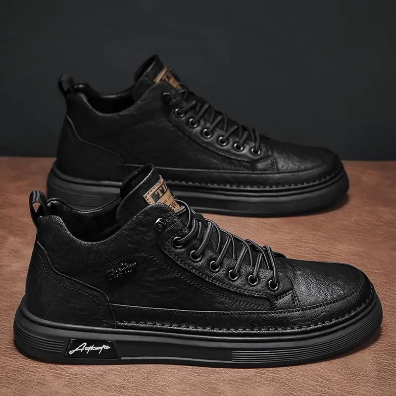 Herren High- Sneaker Leder