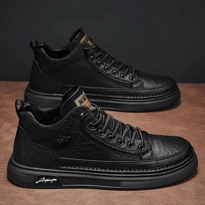 Herren High- Sneaker Leder