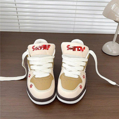 Damen Sneaker Sportlich Animalprint Bequem - Norvielle