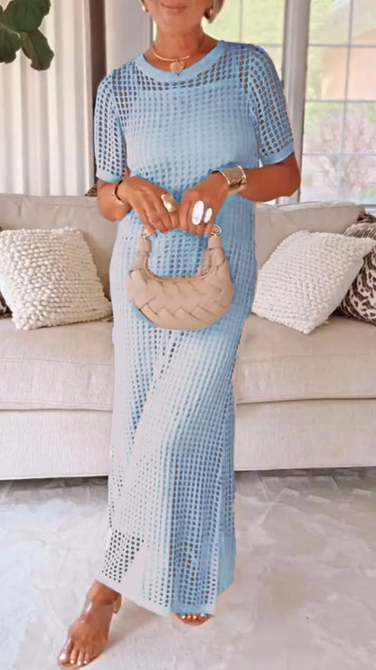 Damen Maxi-Kleid aus Mesh für den Sommer Elegant