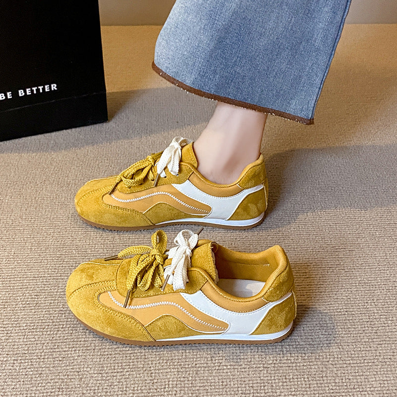 Damen Sneaker Weiches Veloursleder Rutschfest