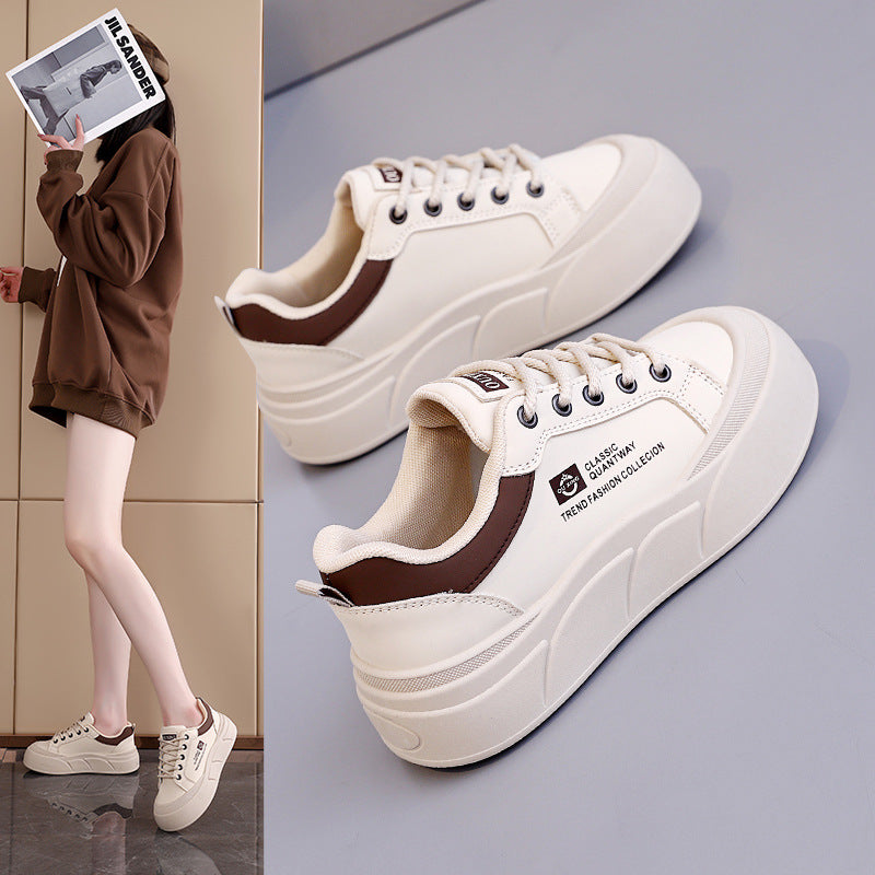 Damen Plateau Sneaker Atmungsaktives Material Komfortschuhe - Norvielle