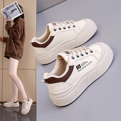 Damen Plateau Sneaker Atmungsaktives Material Komfortschuhe - Norvielle